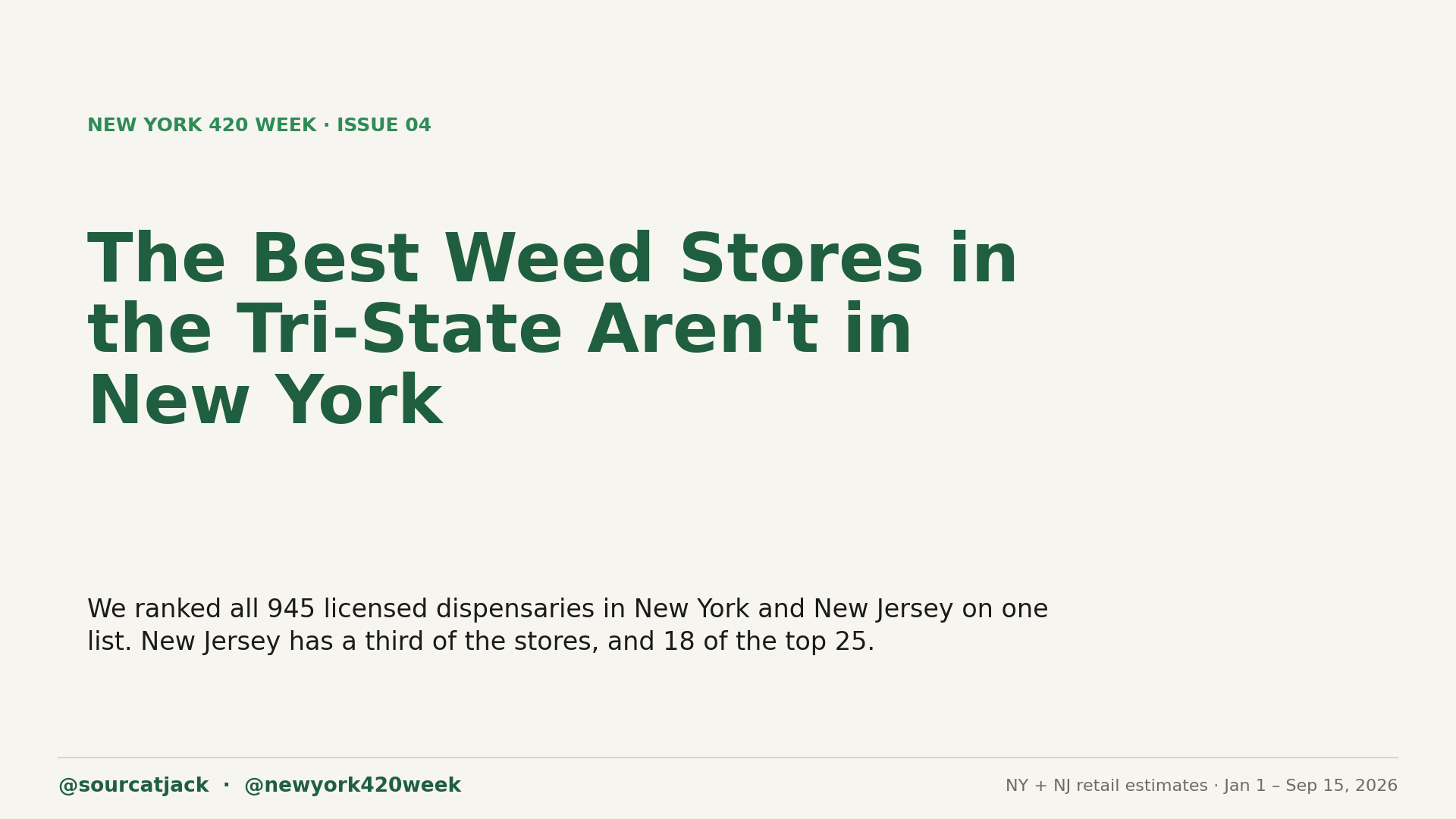 The Best Weed Stores in the Tri-State Aren't in New York